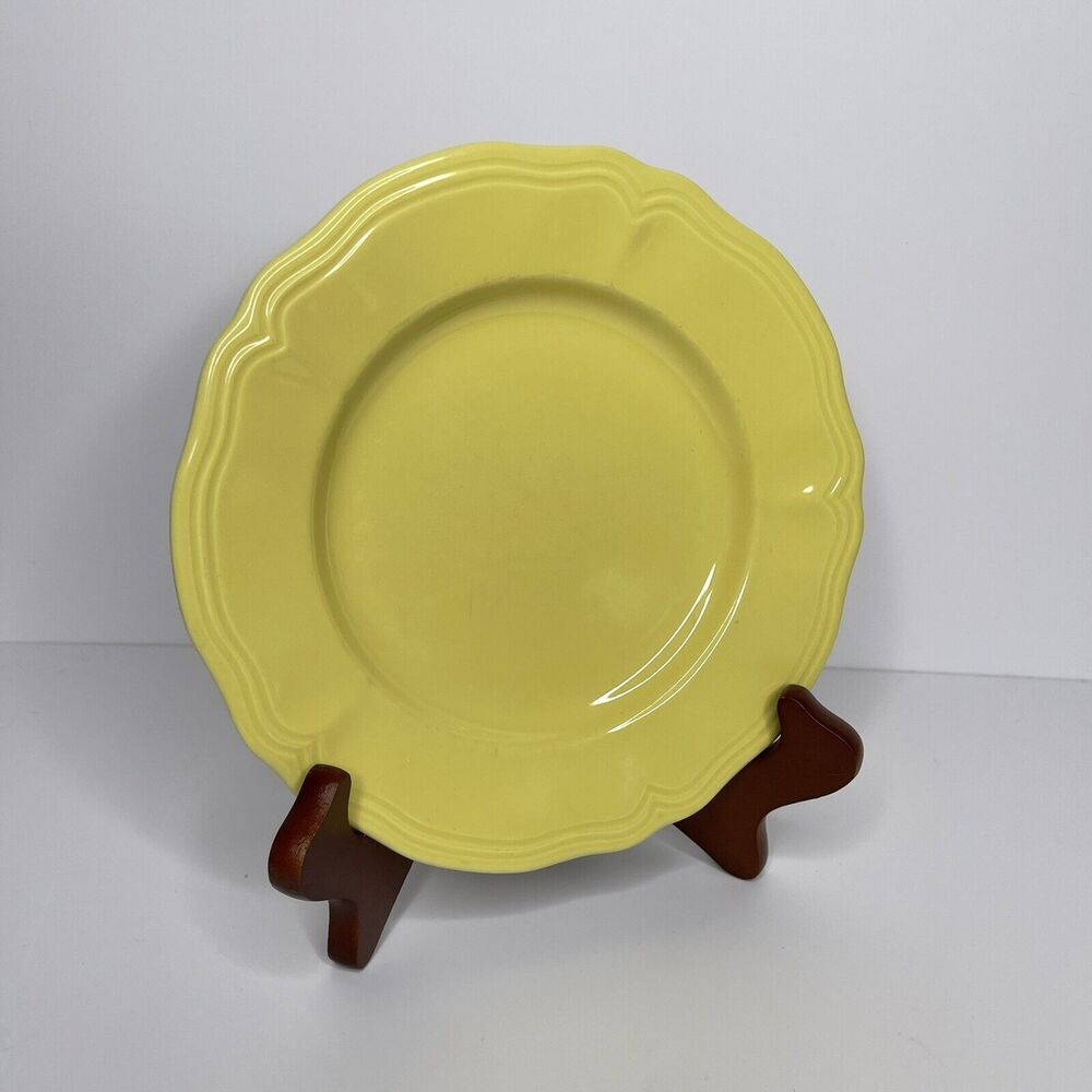 Federalist‎ Ironstone Bread Plate 7.5" Buttercup Yellow Salad MCM Vintage